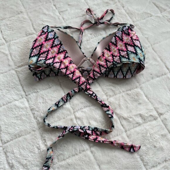 Victoria's Secret | "Warm Ikat Foil" The Wrap Halter & Strappy Cheeky Bikini Set - Picture 4 of 16